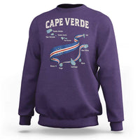 Cape Verde Islands Map National Flag Sweatshirt Cabo Verde Archipelago Geography Pride