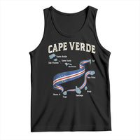 Cape Verde Islands Map National Flag Tank Top Cabo Verde Archipelago Geography Pride