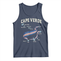 Cape Verde Islands Map National Flag Tank Top Cabo Verde Archipelago Geography Pride