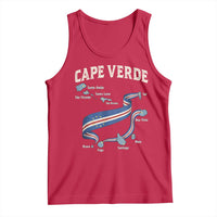 Cape Verde Islands Map National Flag Tank Top Cabo Verde Archipelago Geography Pride