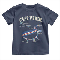 Cape Verde Islands Map National Flag Toddler T Shirt Cabo Verde Archipelago Geography Pride