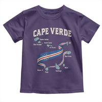 Cape Verde Islands Map National Flag Toddler T Shirt Cabo Verde Archipelago Geography Pride