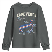Cape Verde Islands Map National Flag Youth Sweatshirt Cabo Verde Archipelago Geography Pride