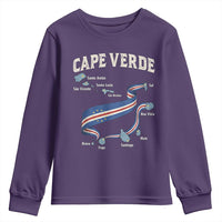Cape Verde Islands Map National Flag Youth Sweatshirt Cabo Verde Archipelago Geography Pride