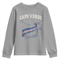 Cape Verde Islands Map National Flag Youth Sweatshirt Cabo Verde Archipelago Geography Pride