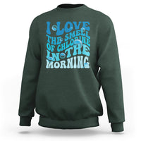 Funny Swimming Sweatshirt I Love The Smell Of Chlorine In The Morning Groovy - Wonder Print Shop