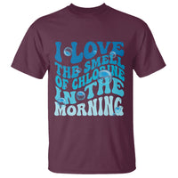 Funny Swimming T Shirt I Love The Smell Of Chlorine In The Morning Groovy - Wonder Print Shop