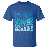 Funny Swimming T Shirt I Love The Smell Of Chlorine In The Morning Groovy - Wonder Print Shop