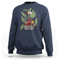 Skeleton Barista Sweatshirt Coffee Dealer Latte Lover - Wonder Print Shop