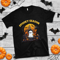 Halloween T Shirt Spooky Season Ghost Boo Scary Night Halloween Costume - Wonder Print Shop