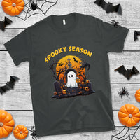 Halloween T Shirt Spooky Season Ghost Boo Scary Night Halloween Costume - Wonder Print Shop