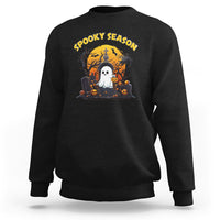 Halloween Sweatshirt Spooky Season Ghost Boo Scary Night Halloween Costume - Wonder Print Shop