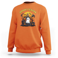 Halloween Sweatshirt Spooky Season Ghost Boo Scary Night Halloween Costume - Wonder Print Shop
