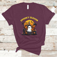 Halloween T Shirt Spooky Season Ghost Boo Scary Night Halloween Costume - Wonder Print Shop