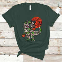 Halloween T Shirt Halloween Skeleton Riding Dinosaur Funny Scary Pumpkin - Wonder Print Shop