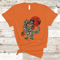 Halloween T Shirt Halloween Skeleton Riding Dinosaur Funny Scary Pumpkin - Wonder Print Shop