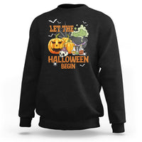 Halloween Sweatshirt Let The Halloween Begin Scary Pumpkin Halloween Costume - Wonder Print Shop