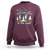 Halloween Sweatshirt There's Some Horrors In This House Ghosts Pumpkin Halloween - Wonder Print Shop