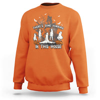Halloween Sweatshirt There's Some Horrors In This House Ghosts Pumpkin Halloween - Wonder Print Shop