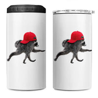 Funny Jimothy Raccoon Wearing Red Cap Graphic 4 in 1 Can Cooler Tumbler Viral Seattle Trash Panda Feral Legend