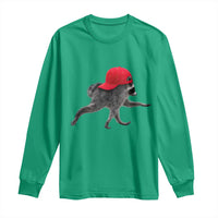 Funny Jimothy Raccoon Wearing Red Cap Graphic Long Sleeve Shirt Viral Seattle Trash Panda Feral Legend
