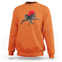 Funny Jimothy Raccoon Wearing Red Cap Graphic Sweatshirt Viral Seattle Trash Panda Feral Legend