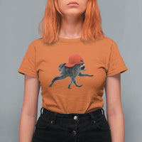 Funny Jimothy Raccoon Wearing Red Cap Graphic T Shirt For Women Viral Seattle Trash Panda Feral Legend