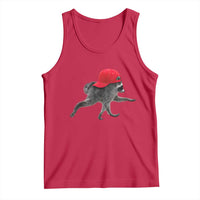 Funny Jimothy Raccoon Wearing Red Cap Graphic Tank Top Viral Seattle Trash Panda Feral Legend