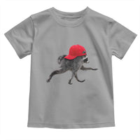 Funny Jimothy Raccoon Wearing Red Cap Graphic Toddler T Shirt Viral Seattle Trash Panda Feral Legend
