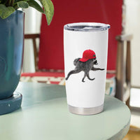 Funny Jimothy Raccoon Wearing Red Cap Graphic Tumbler Cup Viral Seattle Trash Panda Feral Legend