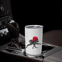 Funny Jimothy Raccoon Wearing Red Cap Graphic Tumbler Cup Viral Seattle Trash Panda Feral Legend