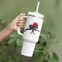 Funny Jimothy Raccoon Wearing Red Cap Graphic Tumbler With Handle Viral Seattle Trash Panda Feral Legend