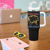 Funny Jimothy Meme Back Pain Humor Tumbler With Handle My Back Problems Do Not Define Me Viral Seattle Raccoon