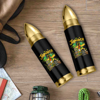 Proud Jamaican Queen Jamaica Roots Heritage Bullet Tumbler Doctor Bird and Island Landmarks Graphic