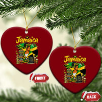 Proud Jamaican Queen Jamaica Roots Heritage Ceramic Ornament Doctor Bird and Island Landmarks Graphic