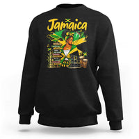 Proud Jamaican Queen Jamaica Roots Heritage Sweatshirt Doctor Bird and Island Landmarks Graphic