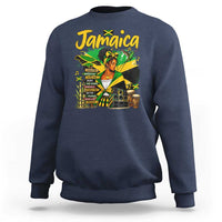 Proud Jamaican Queen Jamaica Roots Heritage Sweatshirt Doctor Bird and Island Landmarks Graphic