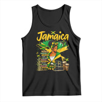 Proud Jamaican Queen Jamaica Roots Heritage Tank Top Doctor Bird and Island Landmarks Graphic