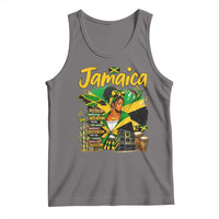 Proud Jamaican Queen Jamaica Roots Heritage Tank Top Doctor Bird and Island Landmarks Graphic