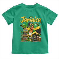 Proud Jamaican Queen Jamaica Roots Heritage Toddler T Shirt Doctor Bird and Island Landmarks Graphic