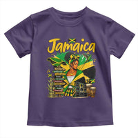Proud Jamaican Queen Jamaica Roots Heritage Toddler T Shirt Doctor Bird and Island Landmarks Graphic