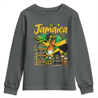 Proud Jamaican Queen Jamaica Roots Heritage Youth Sweatshirt Doctor Bird and Island Landmarks Graphic