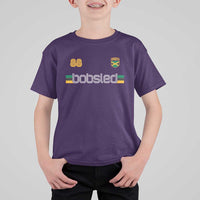 Jamaica Bobsled 1988 Sports Jersey Style T Shirt For Kid Retro Winter Games Team Island Jamaican Pride