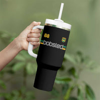 Jamaica Bobsled 1988 Sports Jersey Style Tumbler With Handle Retro Winter Games Team Island Jamaican Pride
