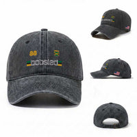 Jamaica Bobsled 1988 Sports Jersey Style Washed Cotton Baseball Cap Retro Winter Games Team Island Jamaican Pride