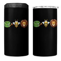 Hose Bee Lion Meme Slang Funny Wordplay Pun Graphic 4 in 1 Can Cooler Tumbler