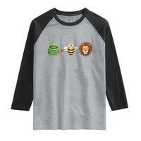 Hose Bee Lion Meme Slang Funny Wordplay Pun Graphic Raglan Shirt