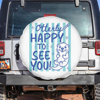 Cute Otter Pun Back To School Retro Preppy Spare Tire Cover Otterly Happy To See You