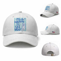 Cute Otter Pun Back To School Retro Preppy Baseball Cap Otterly Happy To See You