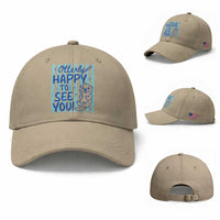 Cute Otter Pun Back To School Retro Preppy Baseball Cap Otterly Happy To See You
